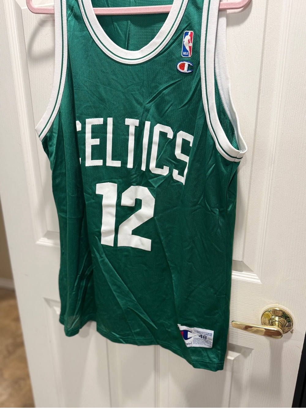 Vintage 1994 1995 Dominique Wilkins 12 Boston Celtics Champion Jersey Size 48-XL - Picture 5 of 7